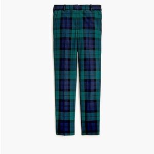 EUC J.Crew slim cropped Ruby pant in black watch plaid